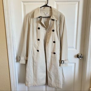 Cream Loft Rain Peacoat